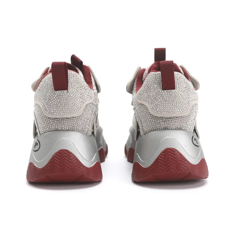 TOM TAILOR Red Flame Starlight Sports Boots Low Top Chunky Sneakers Women's-15