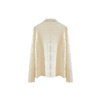 Flowers In Water Thermal Top Women's Apricot