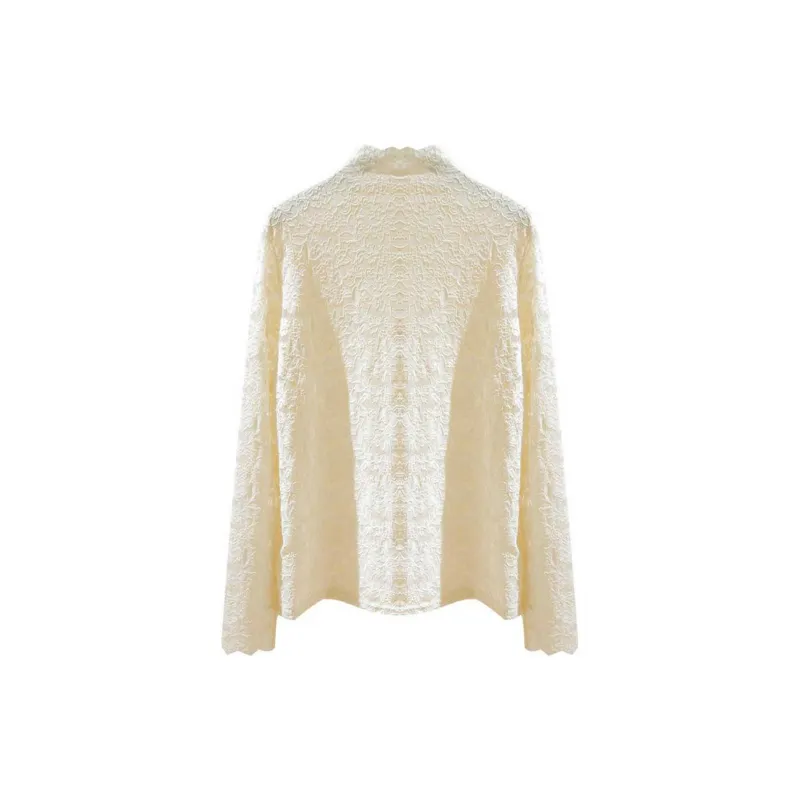 Flowers In Water Thermal Top Women's Apricot-0