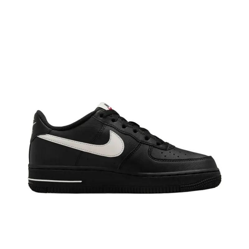 Nike Air Force 1 Anti Slip Wear Resistant Low Top Kids' Skateboarding Shoes Black Unisex-1