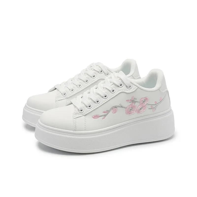 KATHRYN WILSON Durable Lightweight And Breathable Low Top Skateboard Shoes Women's White-2