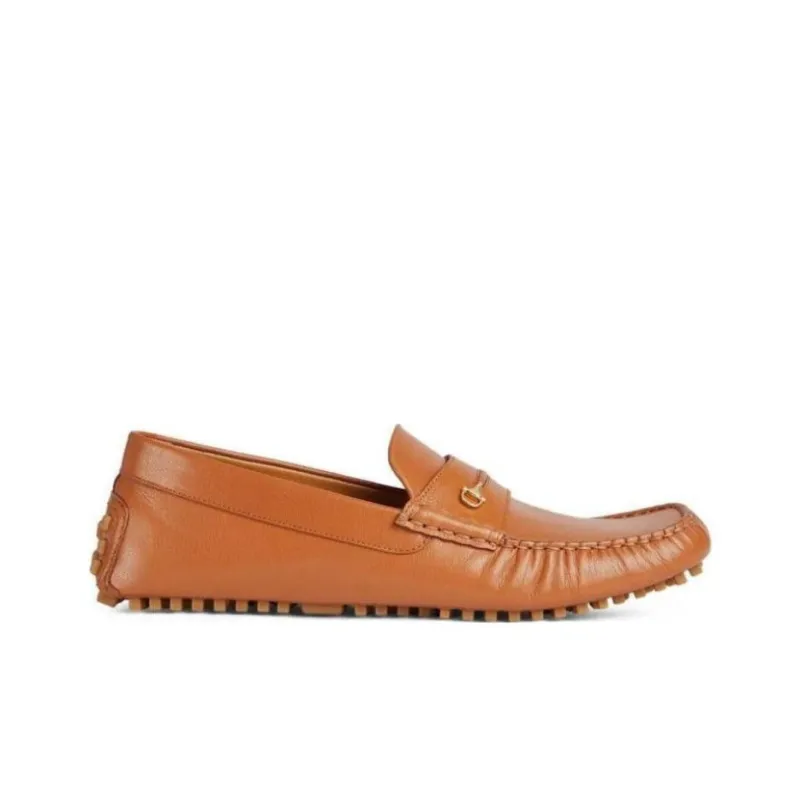 GUCCI Driver Loafer 'Horsebit Brown'-1