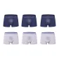6 Pack (3 White Blue+3 Zinc Gray)