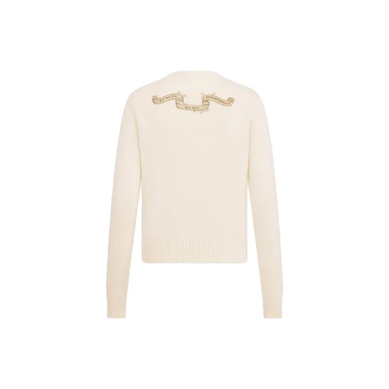 DIOR Cashmere Sweater Women's Ecru-1