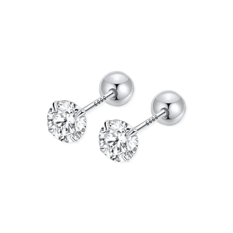 BTOE 999 Fine Silver Stud Earrings Women's-6