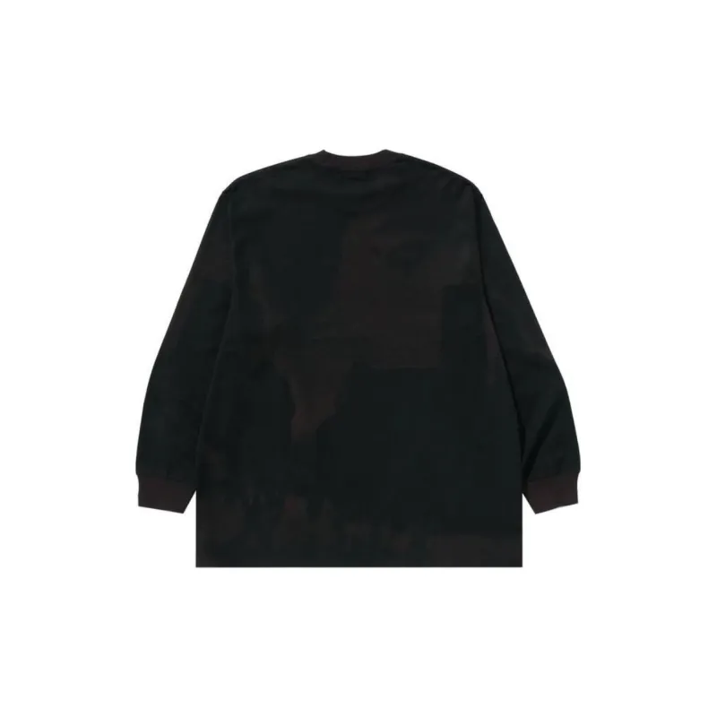 A BATHING APE Overprint Logo Relaxed Fit L/S Tee-1