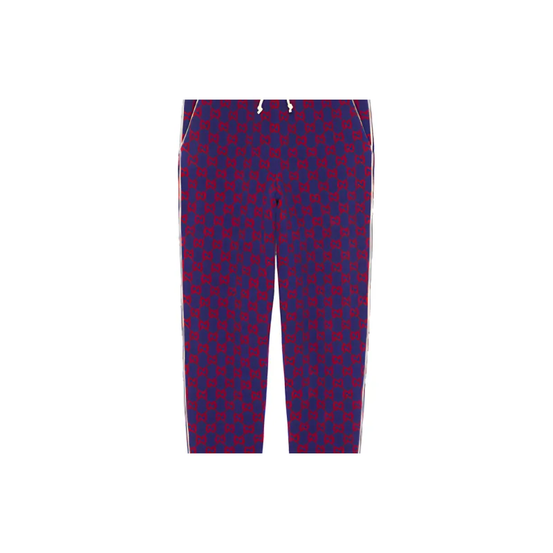GUCCI Knitted Sweatpants Men Dark Blue-5