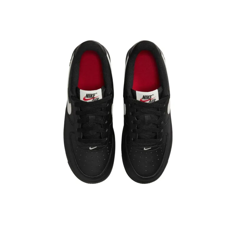 Nike Air Force 1 Anti Slip Wear Resistant Low Top Kids' Skateboarding Shoes Black Unisex-3