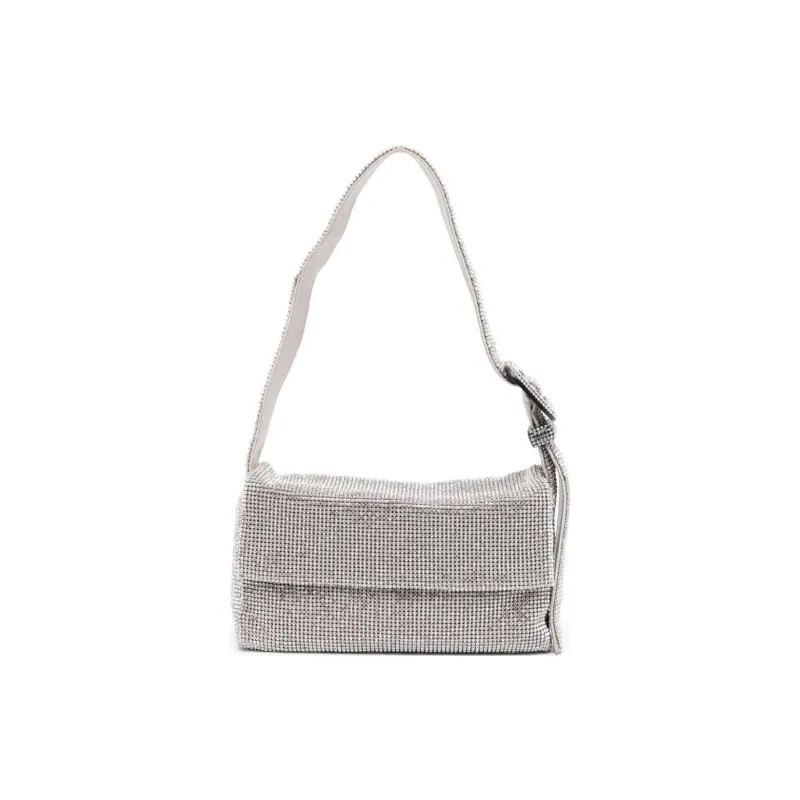 BENEDETTA BRUZZICHES Aluminum With Crystal And Rhinestones One Shoulder Handbags Women's Silver-0