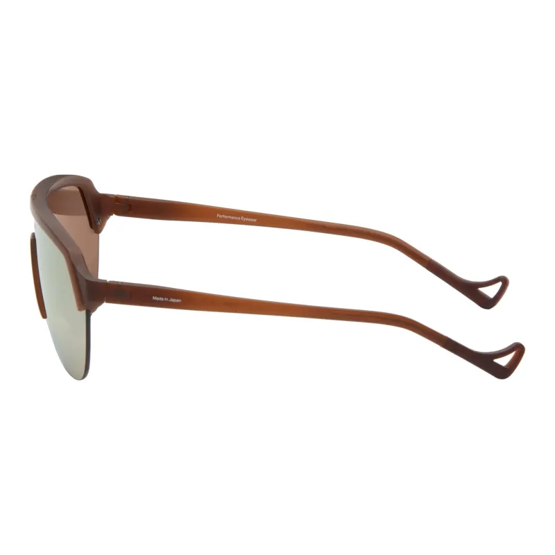 District Vision Titanium Nylon Grilamid TR90 Irregular Shape Sunglasses Women's Brown-1