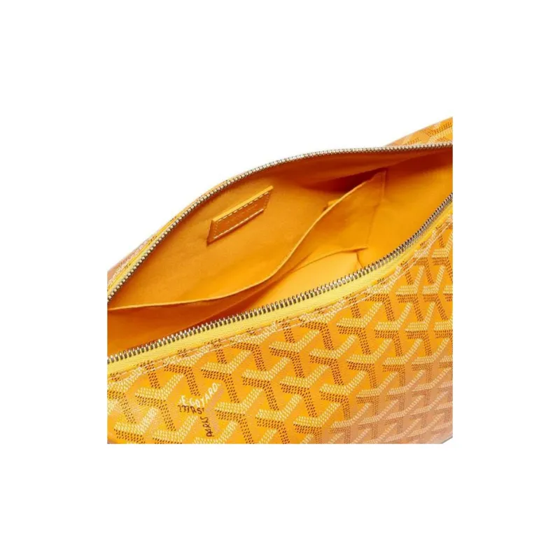 GOYARD Canvas With Calfskin Travel Bags Toiletry Bags Unisex Yellow-4