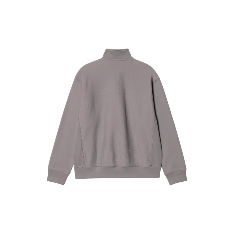 Carhartt WIP FW24 Half Zip American Script Sweatshirt Sweatshirt Unisex Gray-1