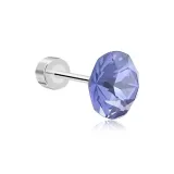 Huazi Stud Earrings 8mm-Lotus Root Purple