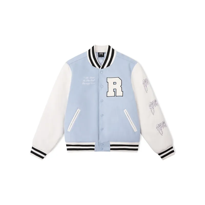 Revenge Baseball Jacket Unisex Light Blue-1