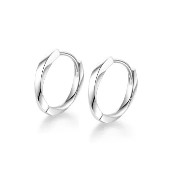 Lao Feng Xiang S925 Sterling Silver Stud Earrings For Women's, Living Women's