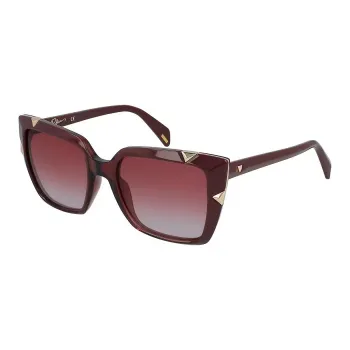 Police Injection Molded Butterfly Sunglasses Women's Burgundy