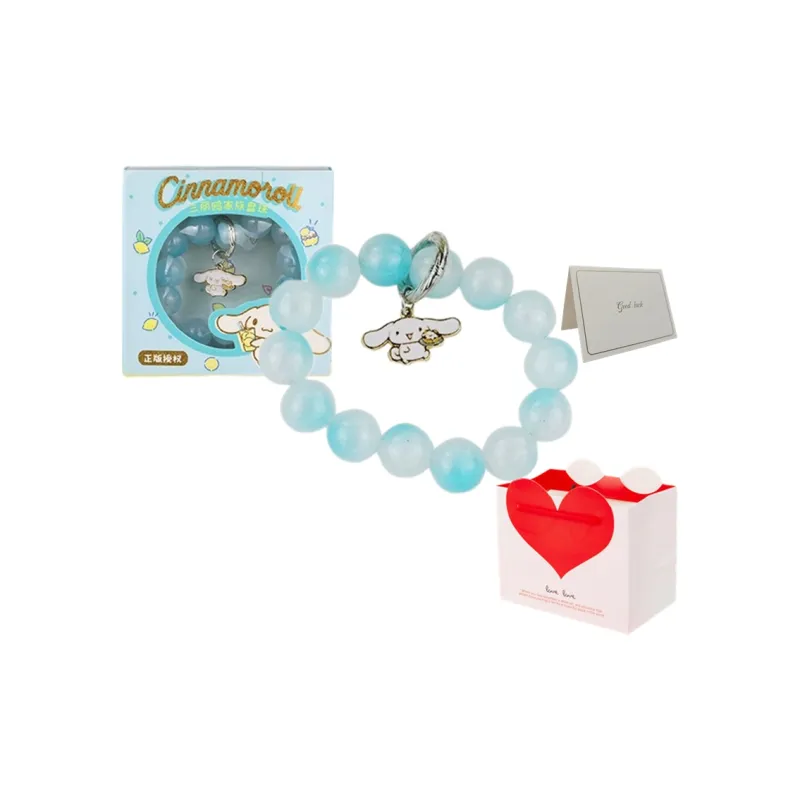 Sanrio Cinnamoroll Kuromi Pompompurin My Melody, Purple Crystal Cute Versatile Beaded Bracelet, Beaded Jewelry Lanyards-2