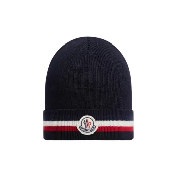 Moncler Wool Beanies Men's Navy