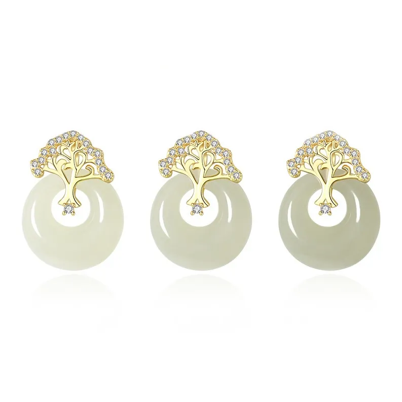 WEITIANXUAN Hetian Jade Necklaces White Jade/Pale Greenish White Jade Unisex-6