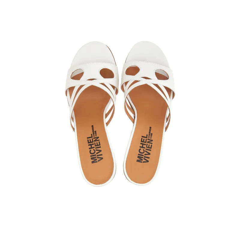 MICHEL VIVIEN Slide Slippers Women's White-2