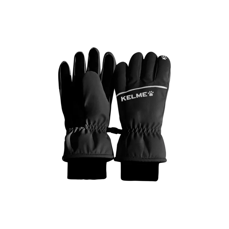 KELME Polyester Sports Gloves Unisex Black Gray Pink-1