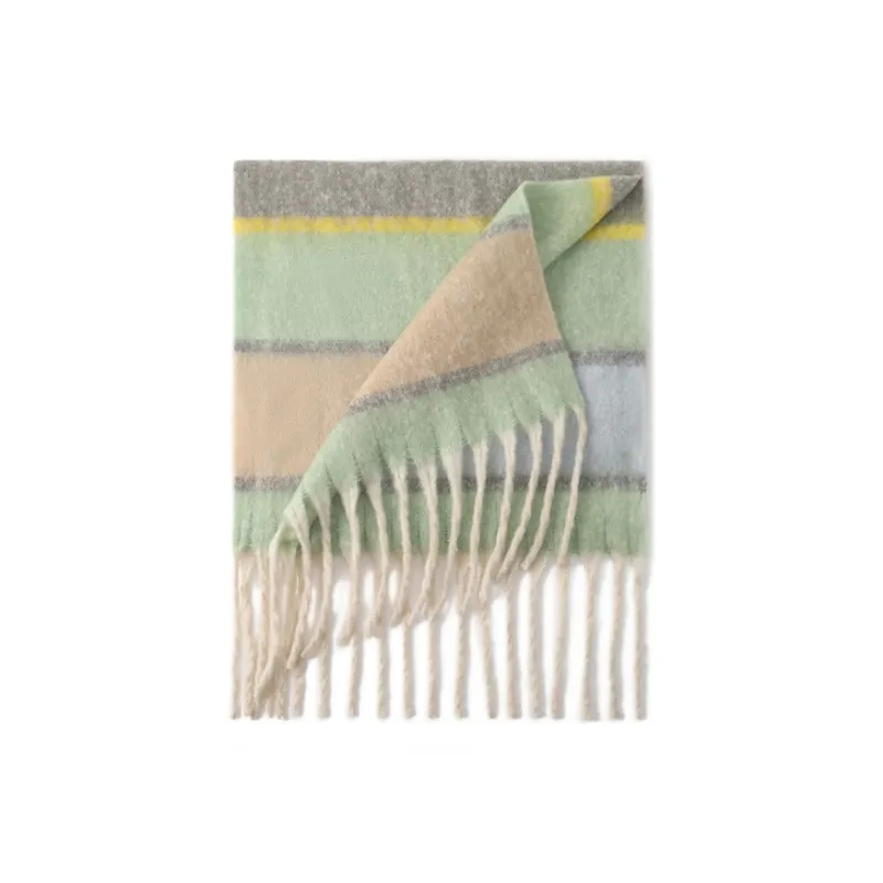 FREE RABBITⅡ Fall And Winter Advanced Versatile Brightening Warm Fringe Scarf Unisex-13