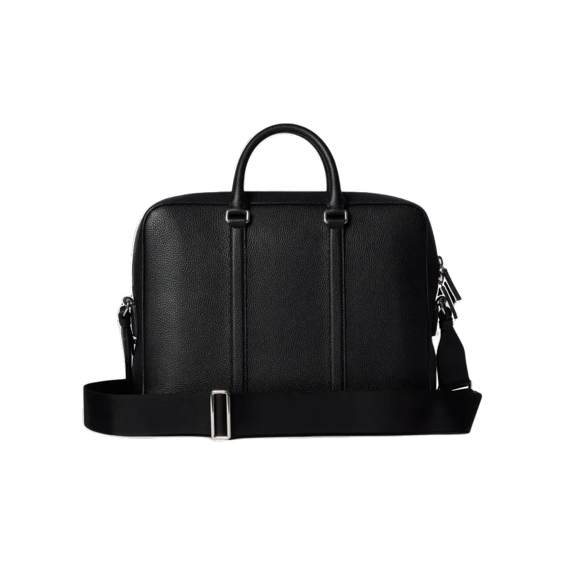 GUCCI Soft Grain Leather Briefcase Medium Size Men's Black-3