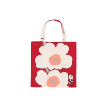 Marimekko Unikko 60th Cotton Tote Bag Shopping Bag Handbag Women's Red