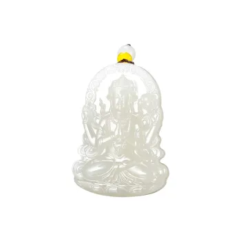 Treasure Necklaces White Jade Men's