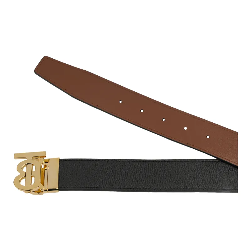 Burberry Reversible Monogram buckle Leather Belt-3
