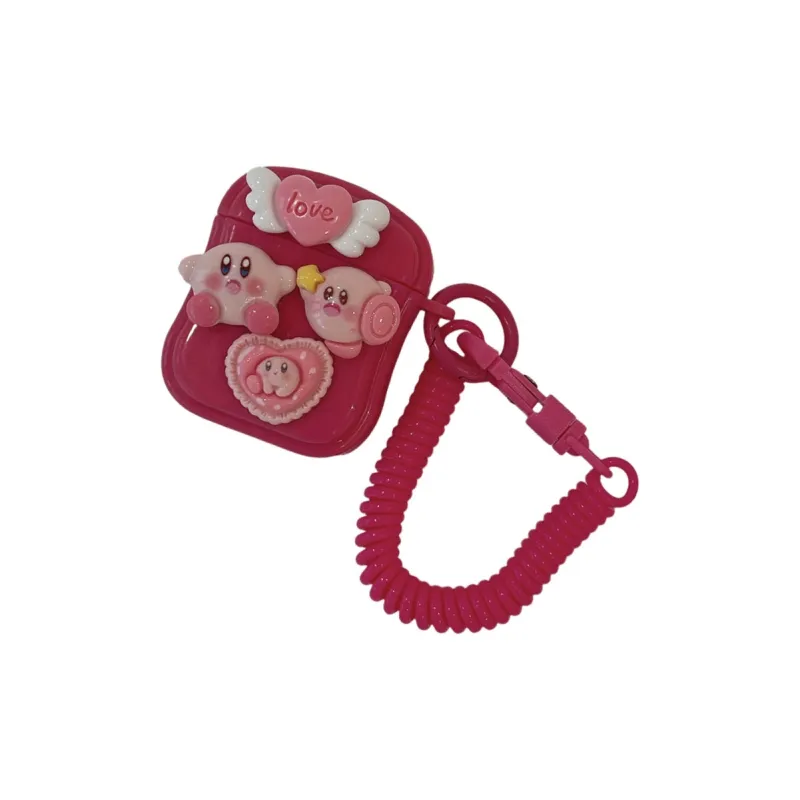 Baohuguang Compatible With AirPods 2/Pro/3 TPU 3D Effect Cute Cream Kirby Fully Enclosed Headphone Cases-1