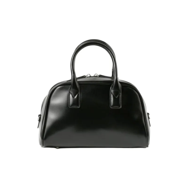 Beams Synthetic Leather Bowling Bag, Handbag Women's Black-2