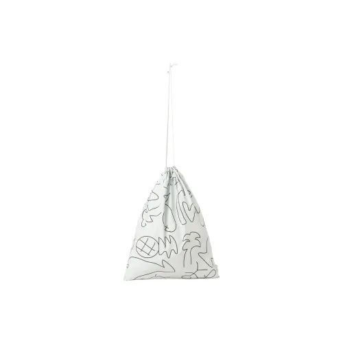 Beams Cotton Clutch Women's Gray White