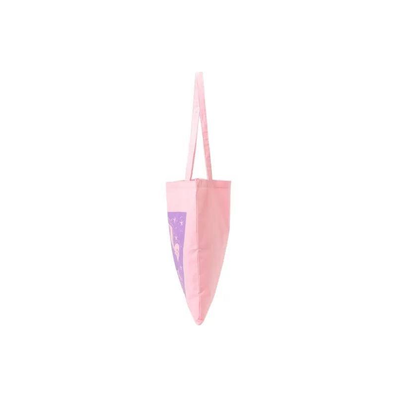Beams Cotton Handbag Women's White/Pink-3