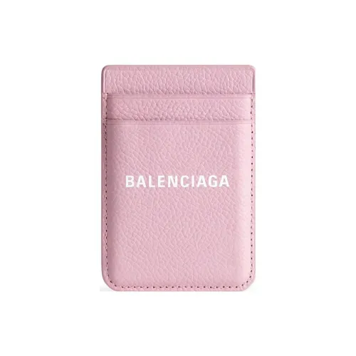 Balenciaga Cash Cowhide Leather Card Holder Card Holder Unisex Pink
