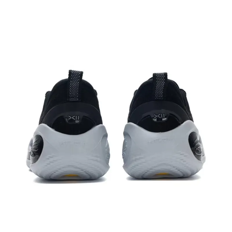 Under Armour Curry 12 Cushioned Slip Resistant Low Top Basketball Shoes Unisex Black White-4