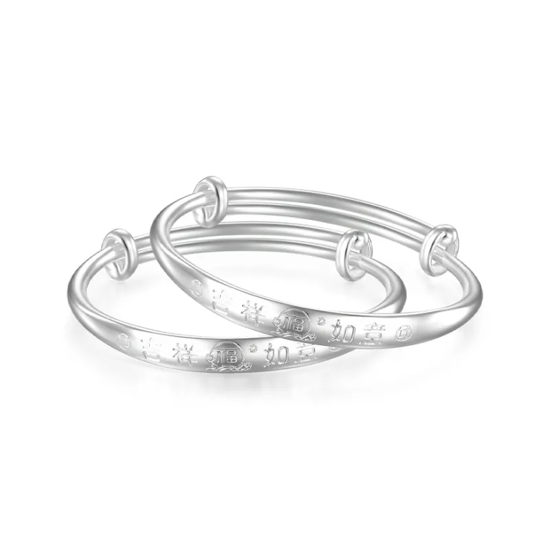 Mokinggran S999 Fine Silver Bangles Kids'-0