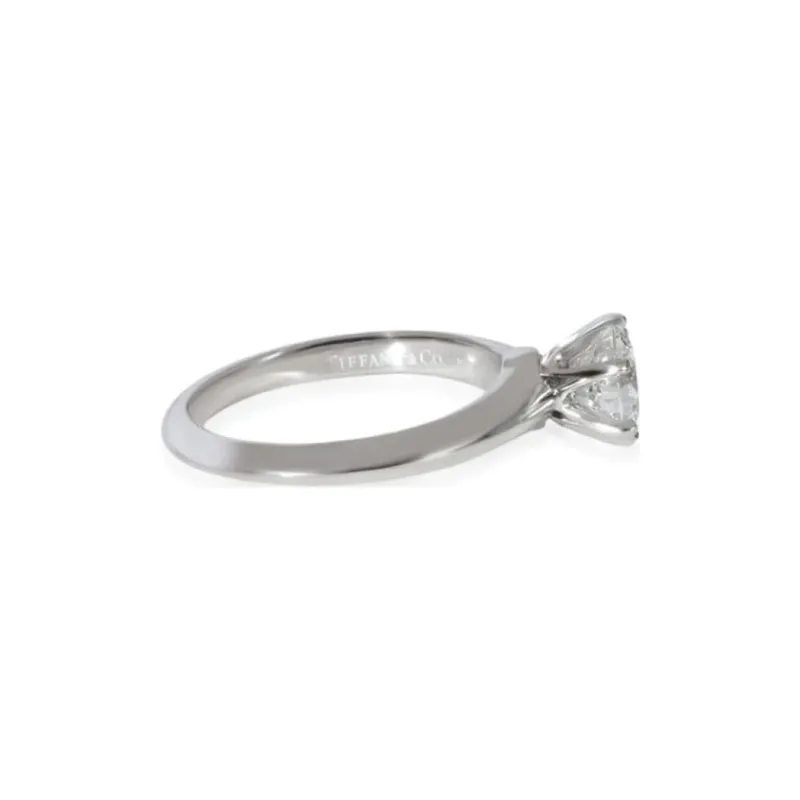 TIFFANY & CO. Pre Owned Platinum Solitaire Diamond Engagement Ring-2