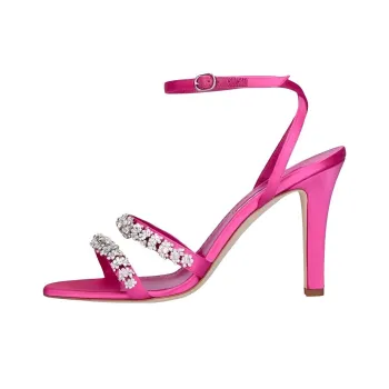 MANOLO BLAHNIK Vedada Strap Sandals Women's Pink