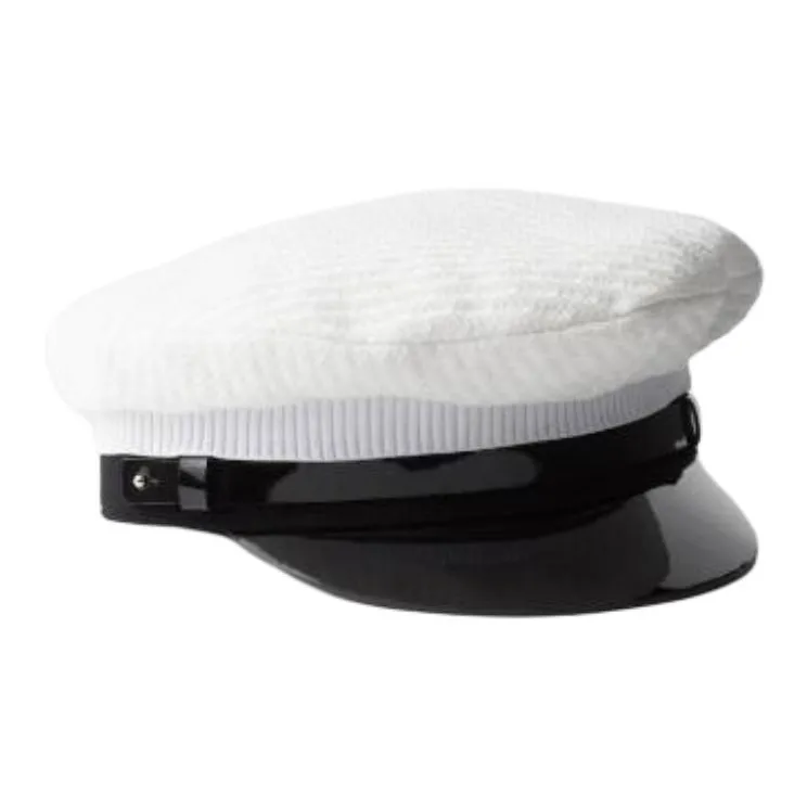 PRADA Fabric, Patent Leather Hats & Caps Men's White-1