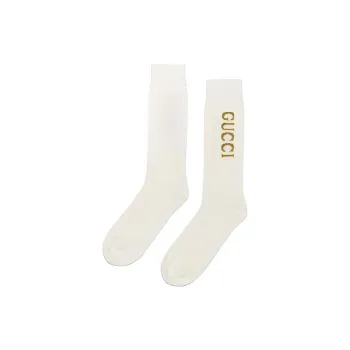 GUCCI Knee High Socks Men's 1 Pack Ecru