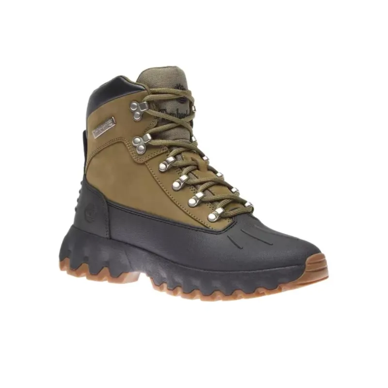 Timberland Euro Hiker Wear Resistant Slip Resistant Short Snow Boots Men's Green Black-1
