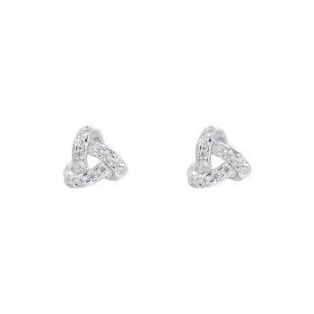 U state 999 Fine Silver Stud Earrings Women's