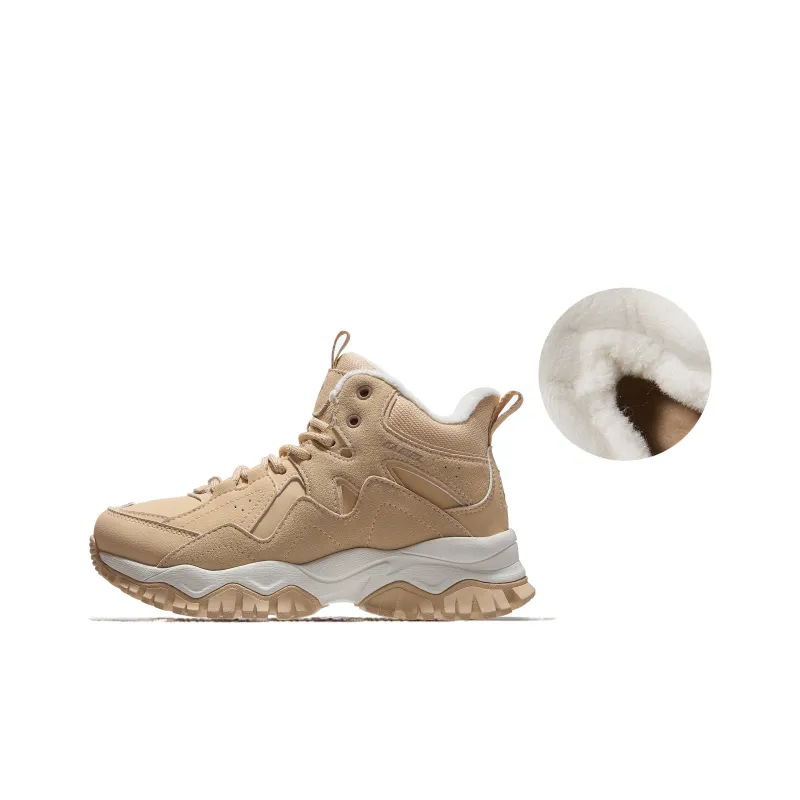 CAMEL Anti-Slip And Wear-Resistant Height Increasing Warm Mid-Top Casual Shoes Women's Muddy Sandy Gray-6