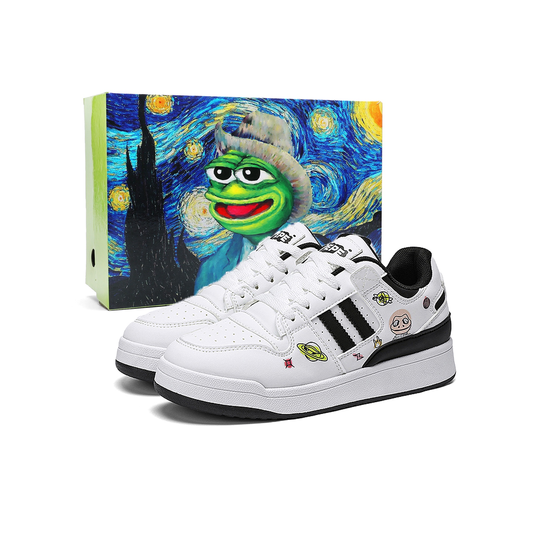 Pepe The Frog Skateboarding Shoes Skateboarding for Women s Men s Sneakers Clothing Sale New POIZON