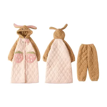 CAIHENGTONG Pajama Set Women's Long Ears Strawberry