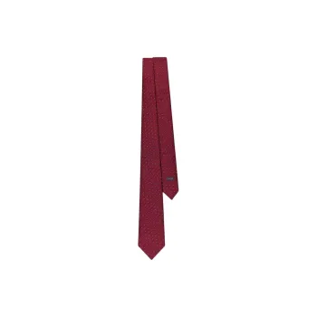 DIOR Mulberry Silk Ties Men's Burgundy