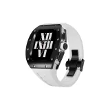 Titanium Silver Case Black Bezel, White Fluorine Tape