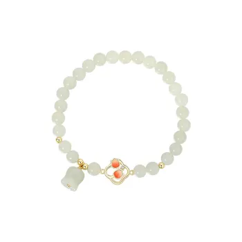 WEITIANXUAN Hetian Jade Bracelets White Jade/Pale Greenish White Jade Unisex