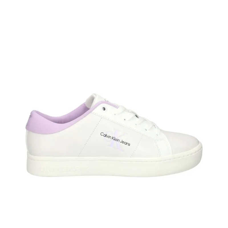 CKJ CALVIN KLEIN JEANS Low Top Skateboard Shoes Women's White-1